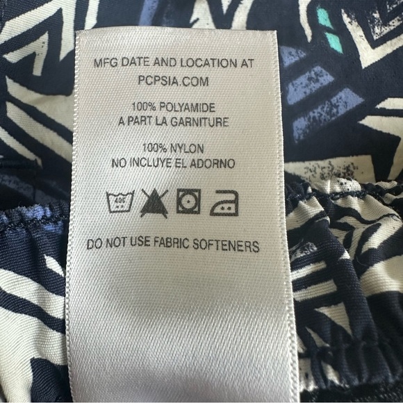 Patagonia W’s Barely Baggies Shorts 2 1/2 Quiver & Quill Navy Blue Pattern Large - Picture 8 of 9